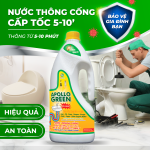 Nước thông cống siêu mạnh mẫu chai comfor Apollo Green 1600gr