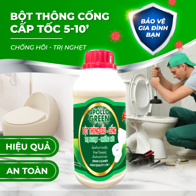 Bột thông cầu cống cao cấp Apollo Green 550gr